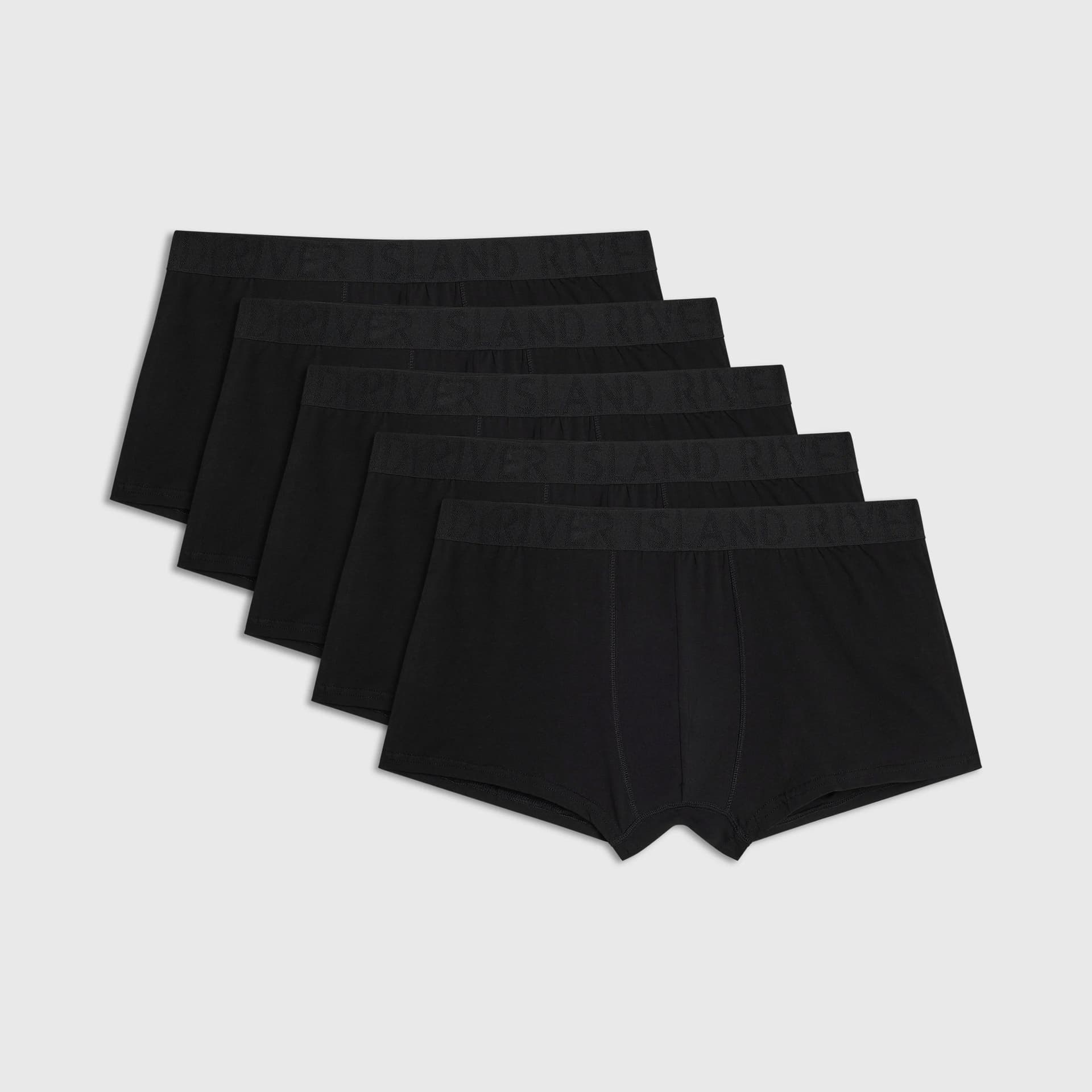 River Island Mens River Island Black Extra Large Pack Of 5 Trunks