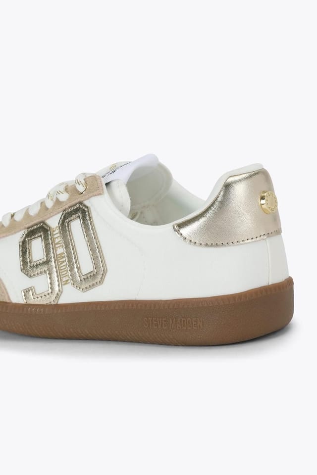 Steve Madden STEVE MADDEN Women's 'Sm90 White Suede' Trainers - 3