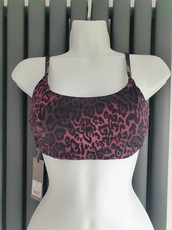 Mint Velvet Mint Velvet Animal Print Bikini Top NWT Summer Y2K Coquette UK 14 Holiday Wear - 1