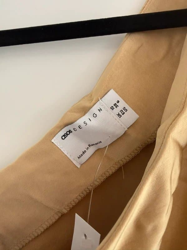 ASOS Design ASOS design gold one shoulder dress size 10