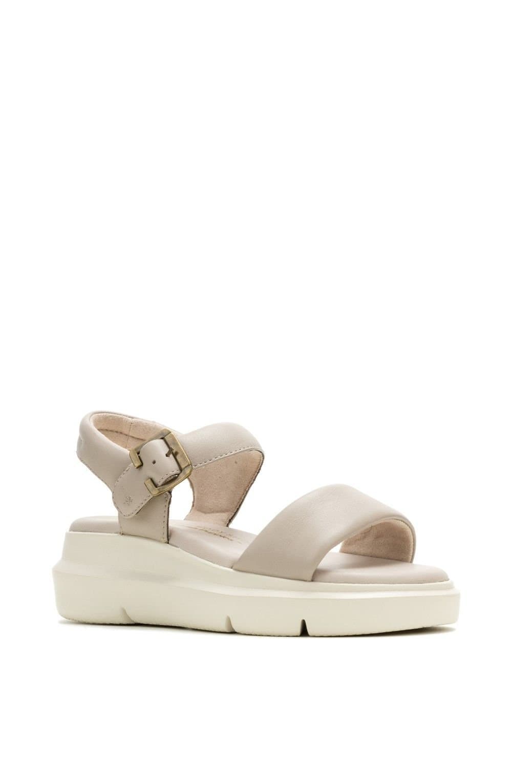 Hush Puppies Hush Puppies Taupe Leather-Like Sandals