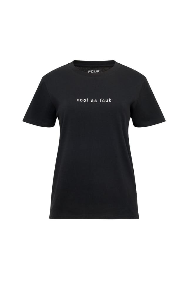 French Connection French Connection Women's 2 Pack FCUK Cotton Crew Neck Short Sleeve T-Shirts in Navy - 2