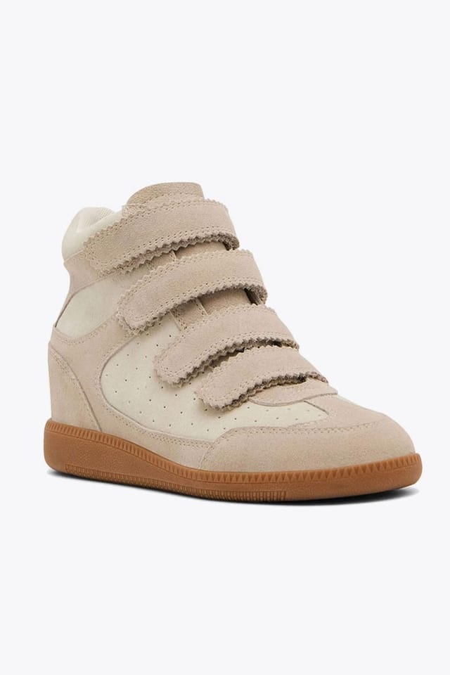 Steve Madden STEVE MADDEN Women's 'Mustang Trainer Beige' Leather Trainers in Beige - 2
