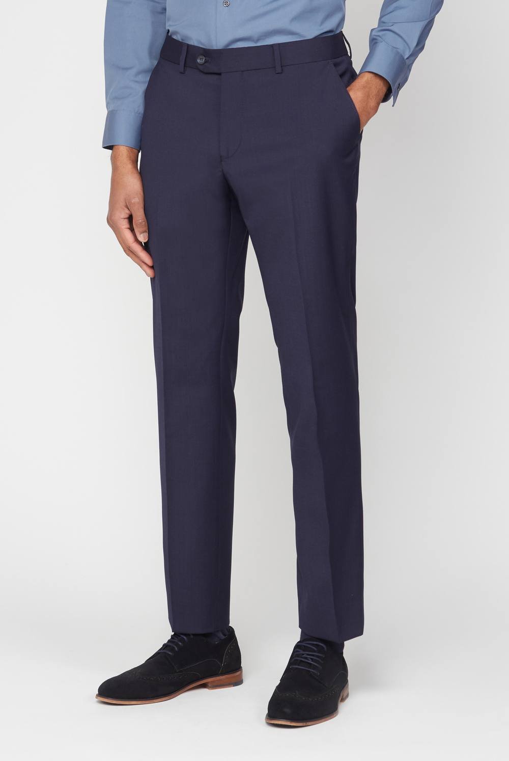 Scott Scott Men's Premier Fit Trousers in Navy - 3