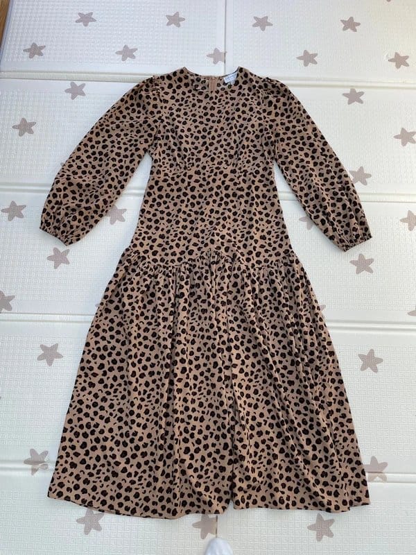 Never Fully Dressed Leopard Midi Dress, UK Size 10