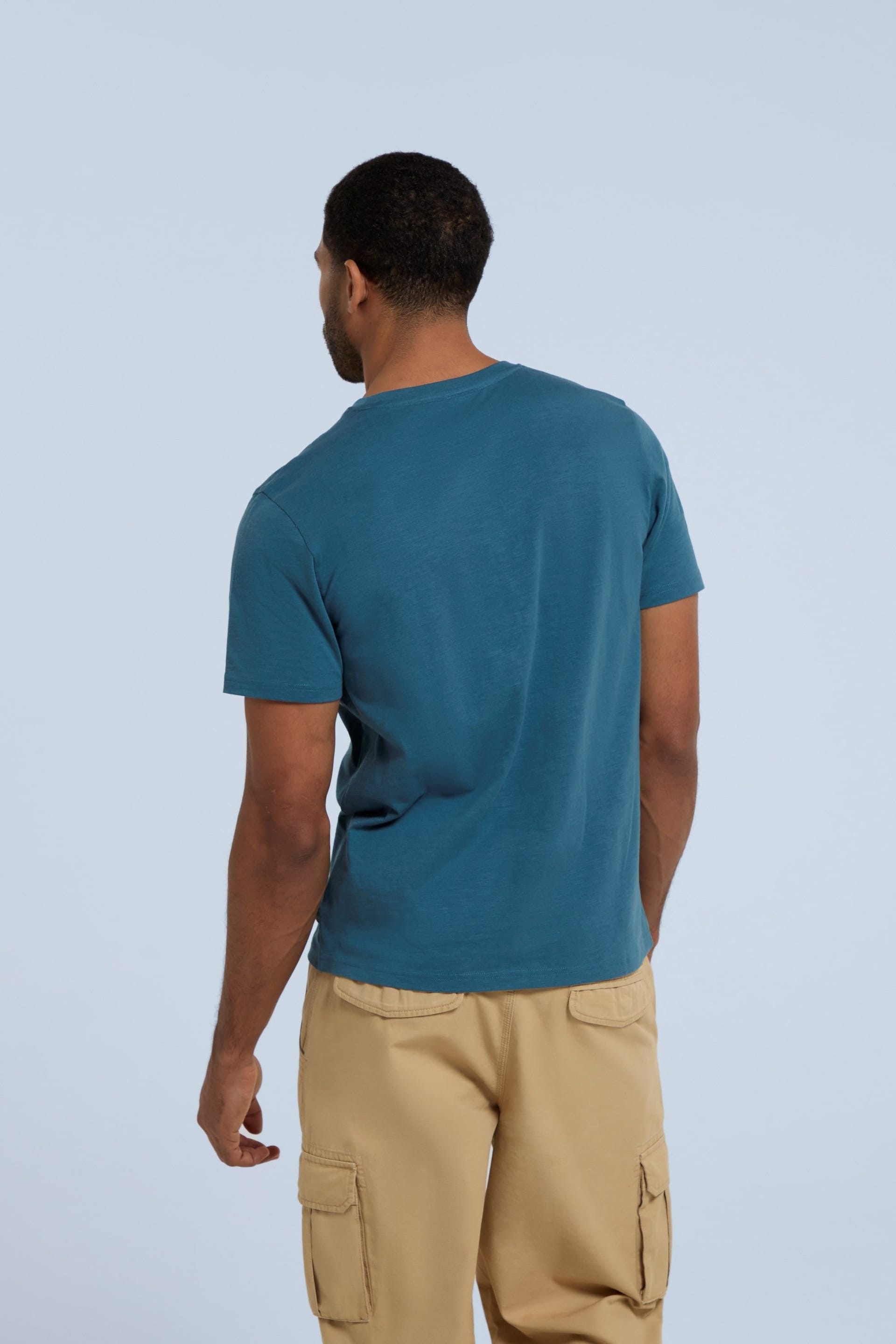Animal Animal Men's 'Jacob' Relaxed Fit Beach Cotton T-Shirt in Teal - 4
