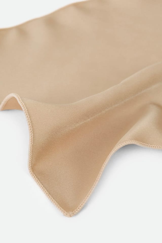 Maya Deluxe Maya Deluxe Men's Satin Tie Pocket Square Set in Nude - 3