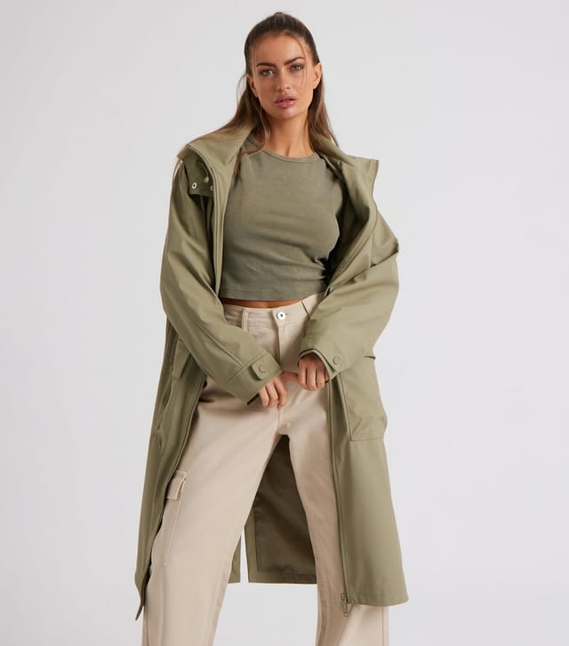 Urban Bliss Women's Green Hooded Raincoat Urban Bliss New Look - 2