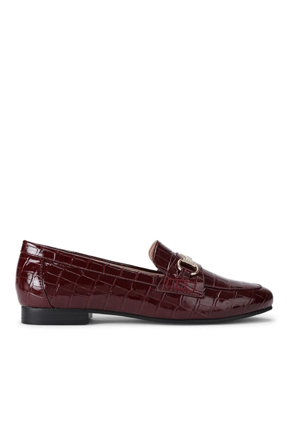 Carvela Carvela Women's 'Valentina' Croc Print Flats in Wine