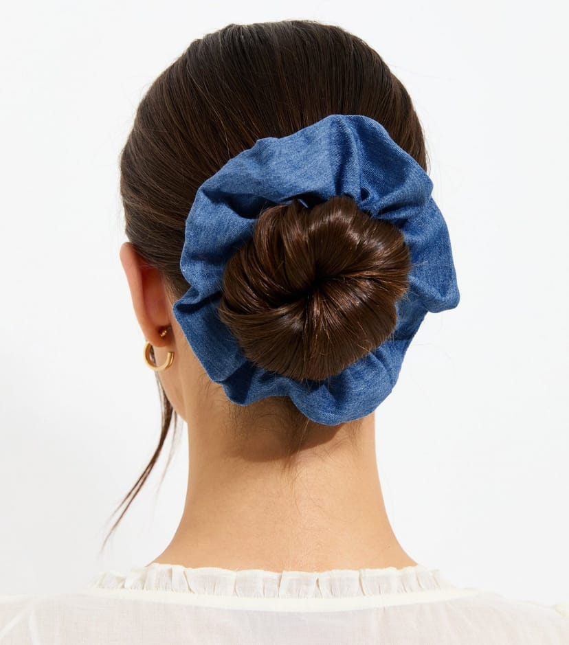 New Look Blue Denim Scrunchie New Look - 1