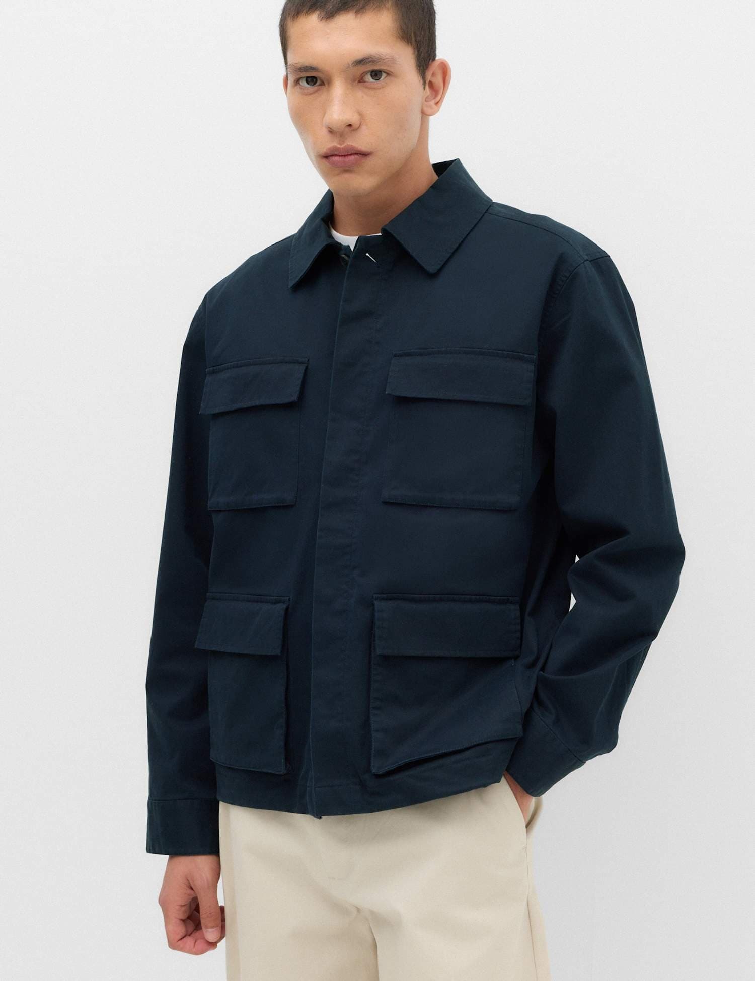 Marks & Spencer M&S Four Pocket Utility Jacket Navy