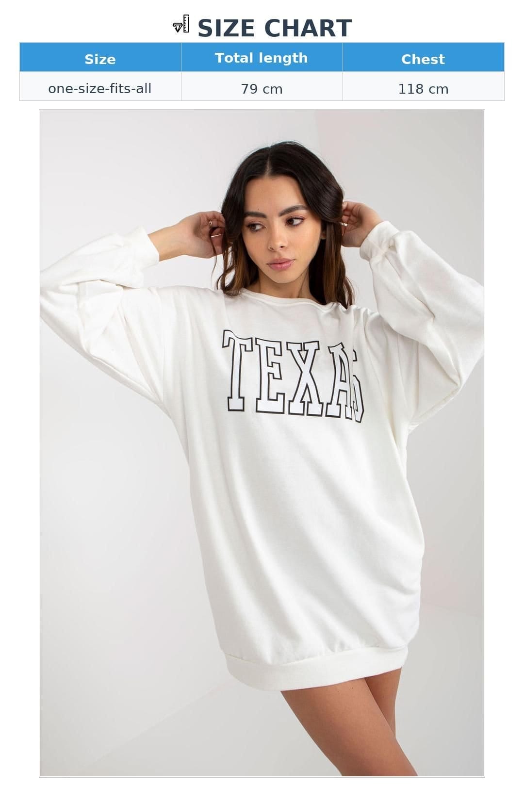 Love Lace Love Lace Women's Long Casual Cotton Polyester Sweatshirt Pockets Style 216173 in White - 4