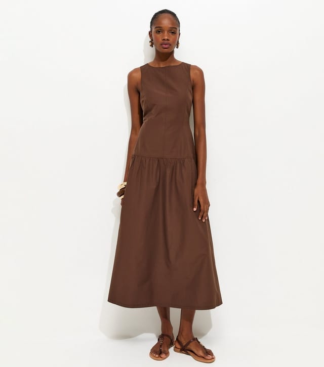 New Look Women's Brown Dropped Waist Midi Dress New Look - 2