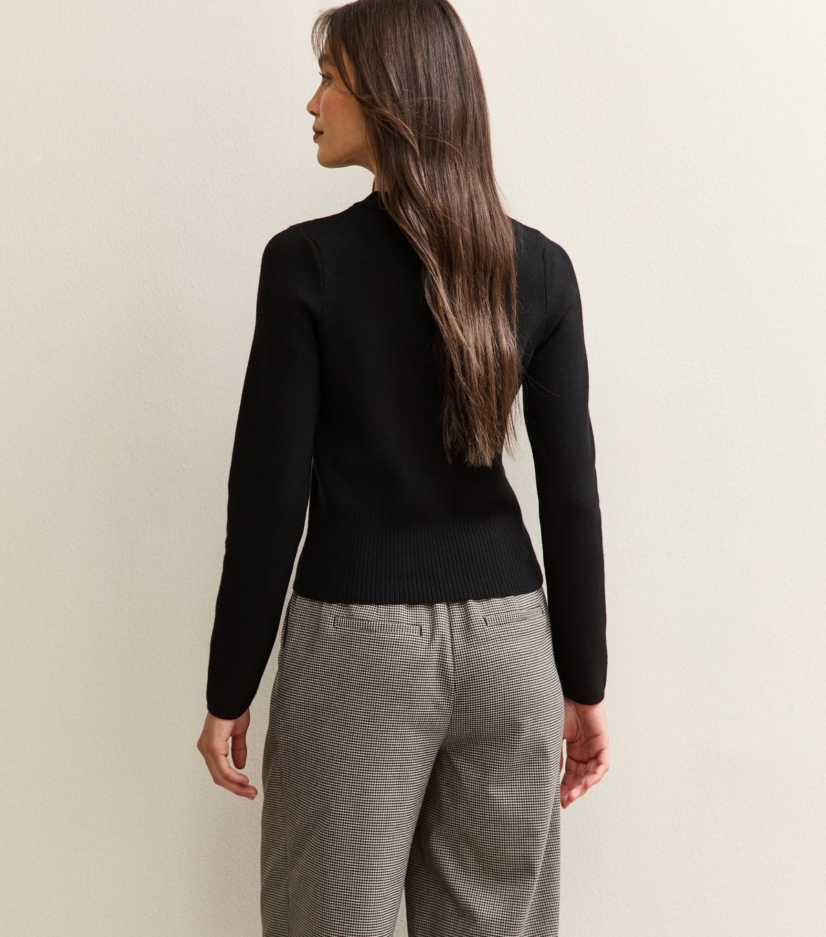 New Look Women's Black Ribbed Knit Crew Neck Jumper New Look - 4