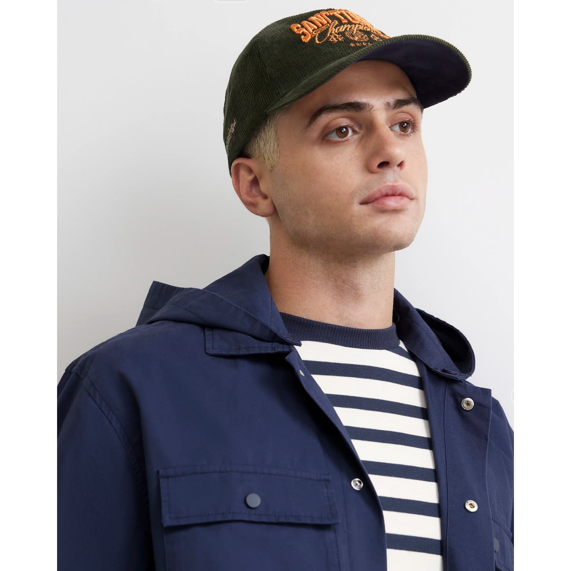 River Island Mens River Island Khaki Sanctuaire Corduroy Textured Cap