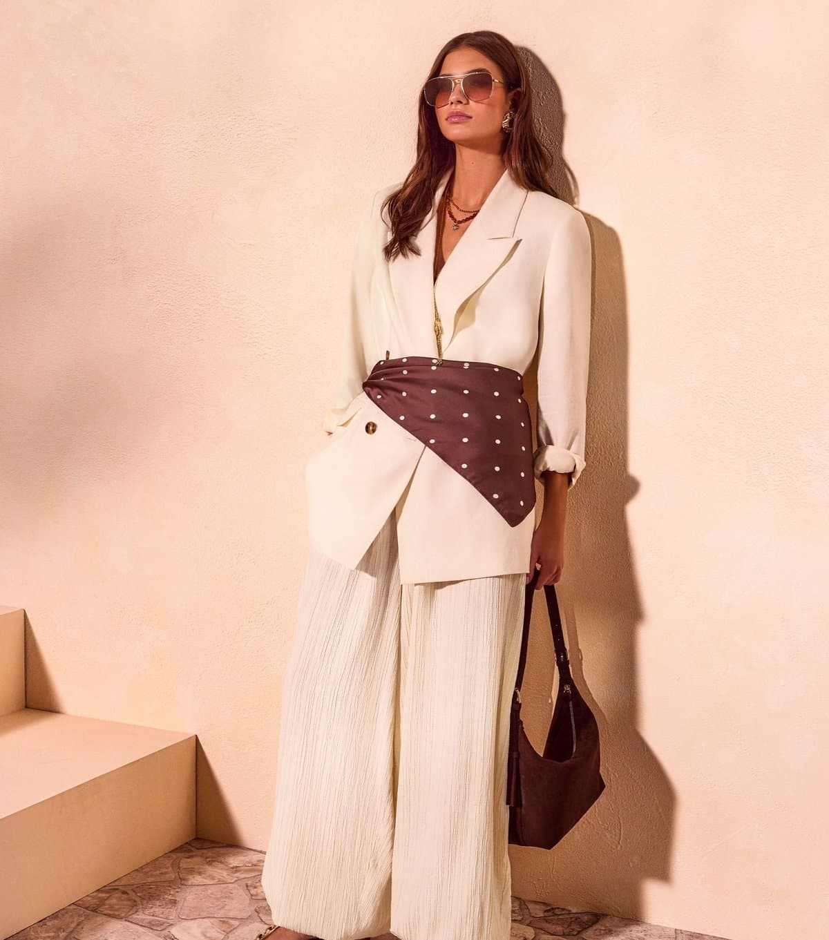 New Look Women's Off White Linen Blend Blazer New Look
