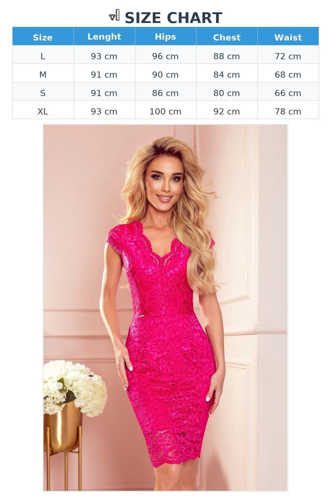 Love Lace Love Lace Women's Raspberry Lace Dress With Neckline Sleeves in Pink - 4