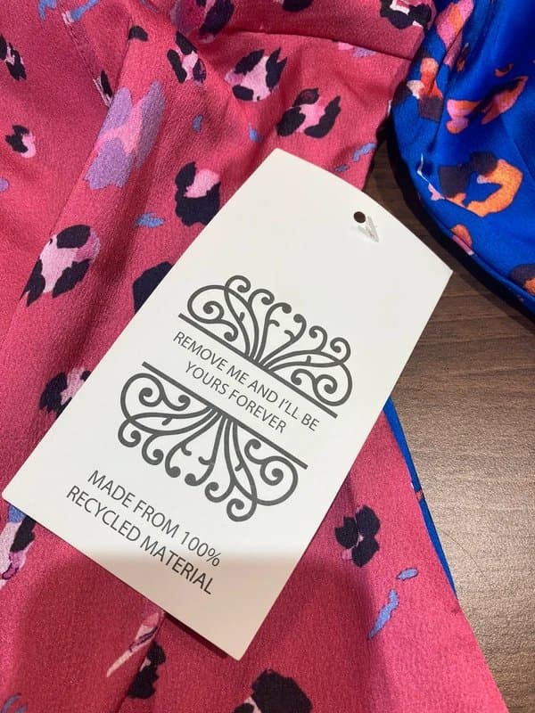 Never Fully Dressed Never Fully Dressed Paloma Spliced Wrap Dress BNWT | Size S | Pink Blue Leopard Print Midi
