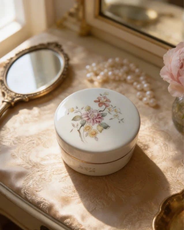 Royal Doulton #RoyalDoulton Mystic Dawn Floral Trinket Box – Vintage 4” Round
