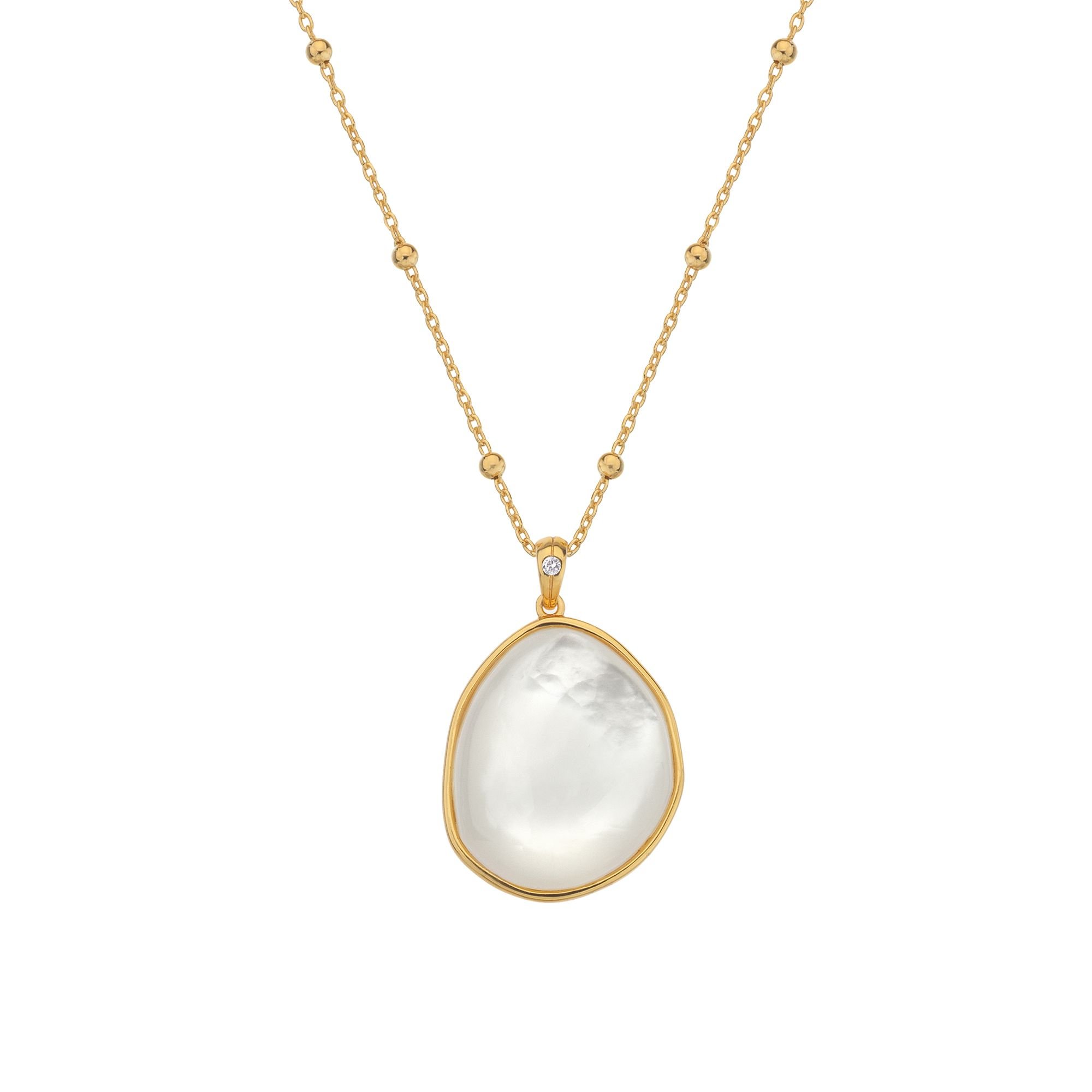 Hot Diamonds Hot Diamonds Women's HD X Golden Edit Calm Mother Of Pearl Pendant in Silver - 3