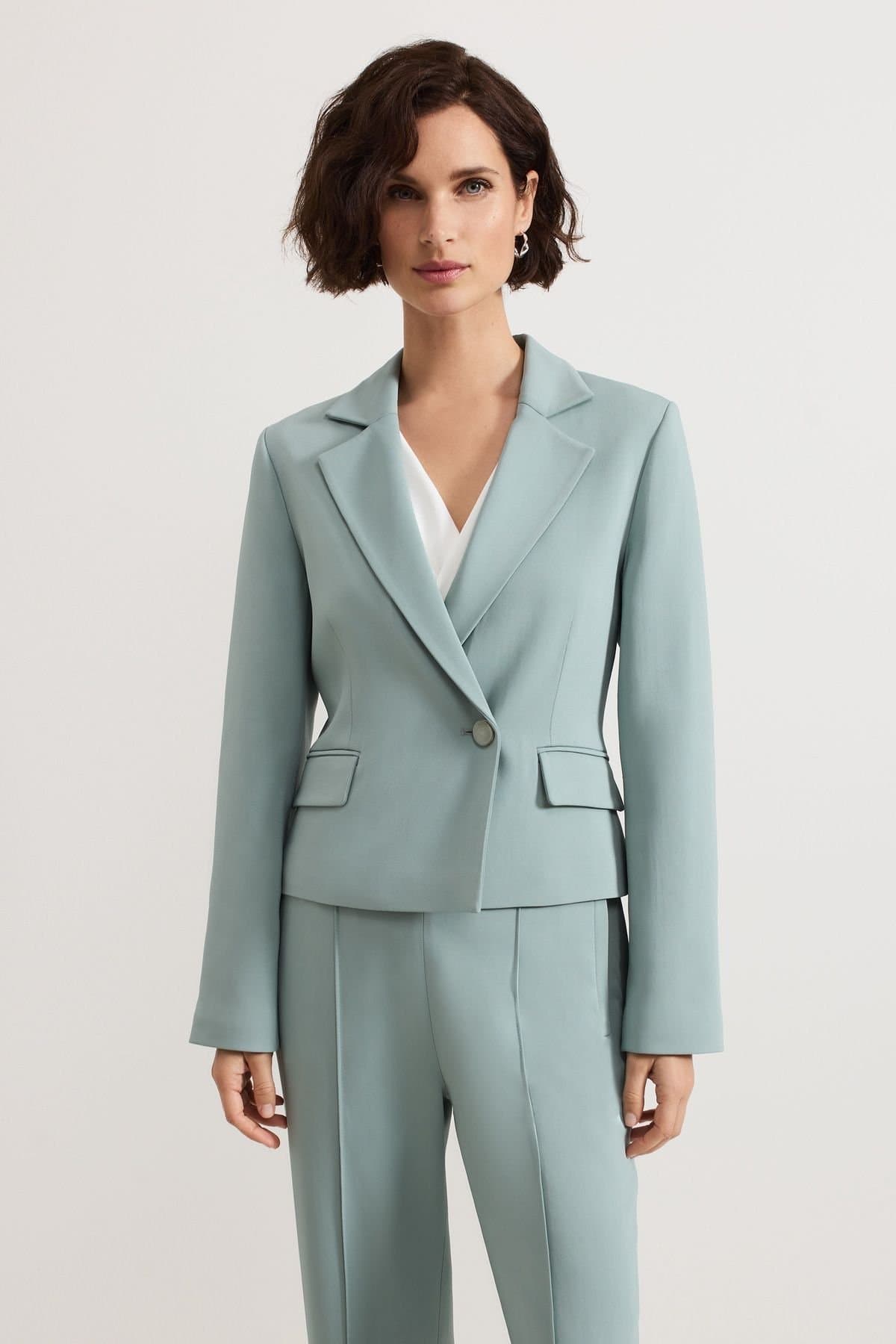 Phase Eight Phase Eight Duck Egg Blue Blazer in Soft Fabric