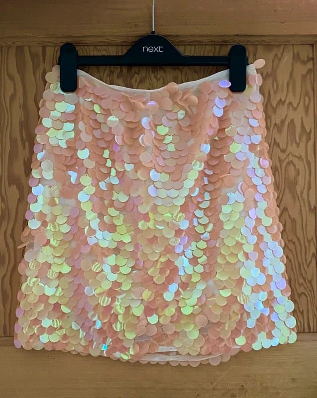 ASOS Collective the Label at Asos size 6 petite giant sequin Christmas party mini skirt