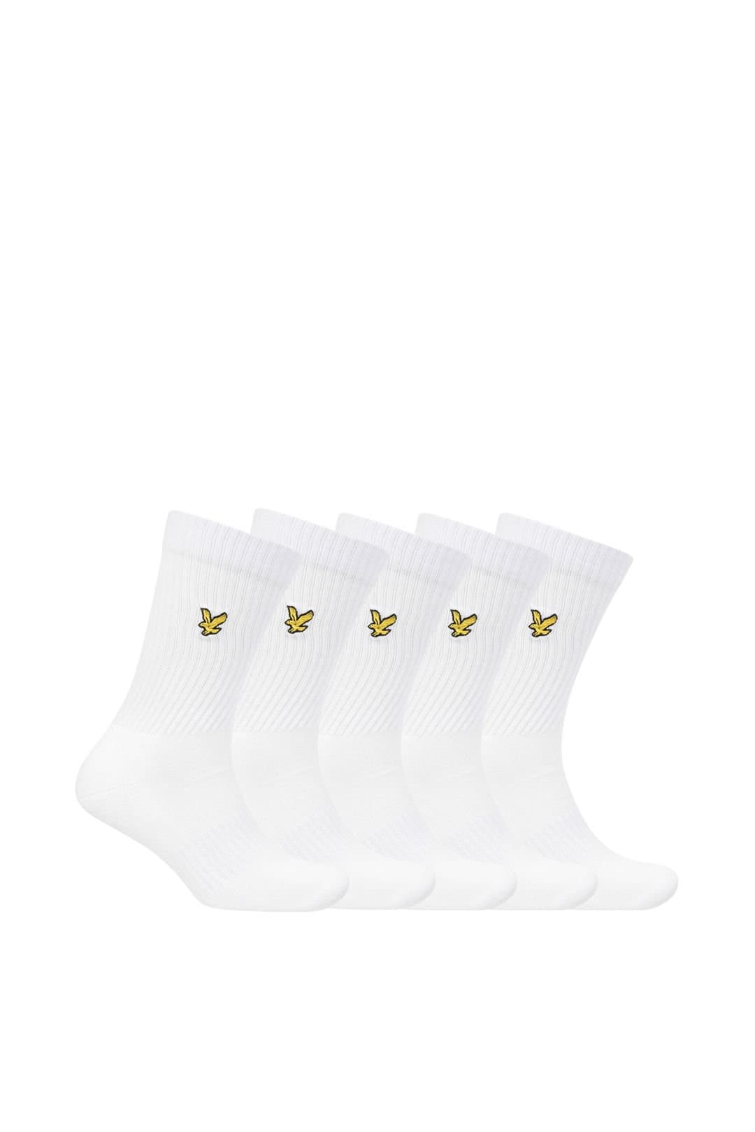 Lyle & Scott Lyle & Scott Men's Camdyn 5 Pack Sport Socks White