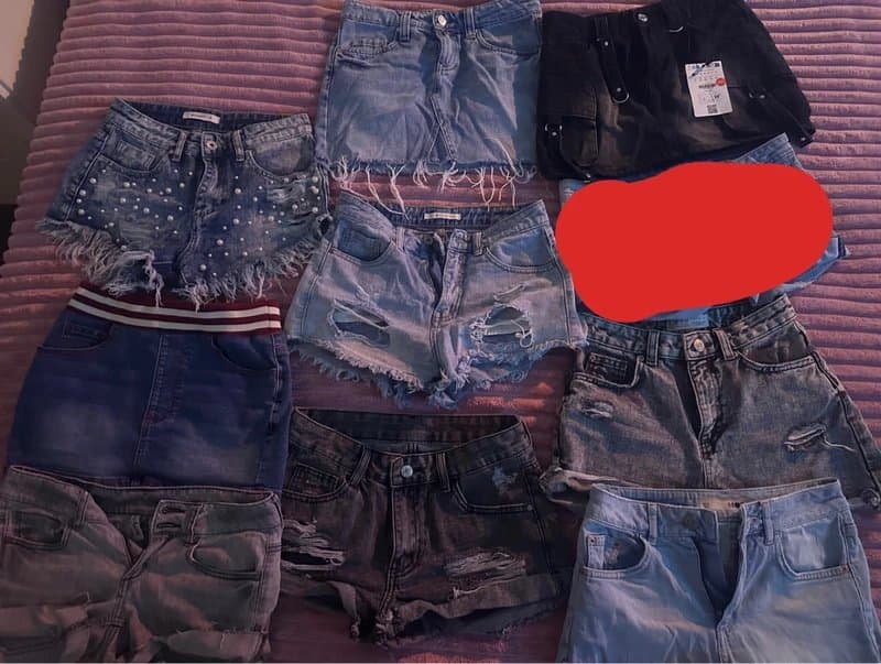 Bershka denim shorts and denim skirts bundle