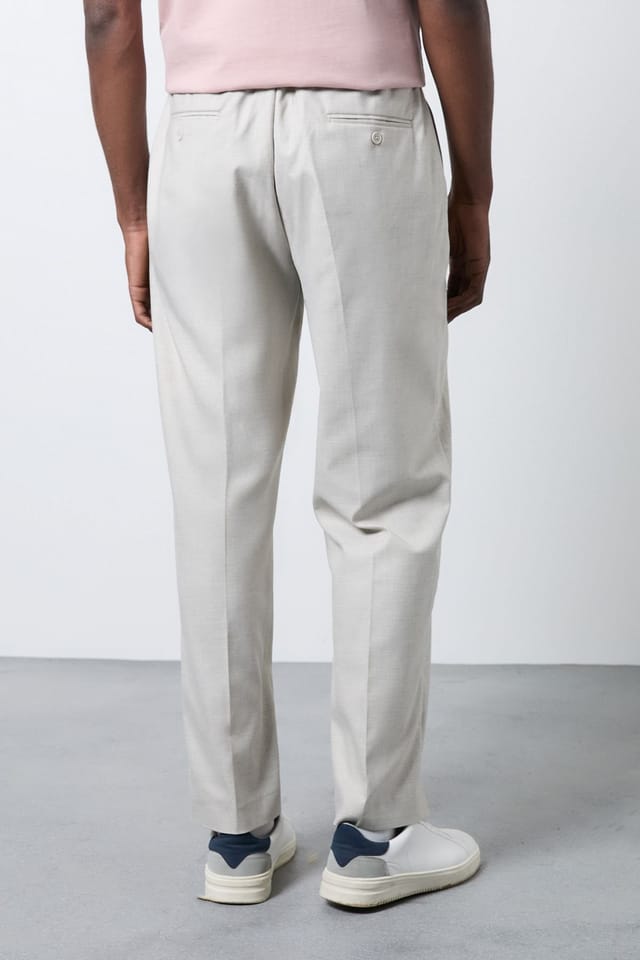 Burton Burton Men's Natural Smart Elasticated Waist Trousers - 3