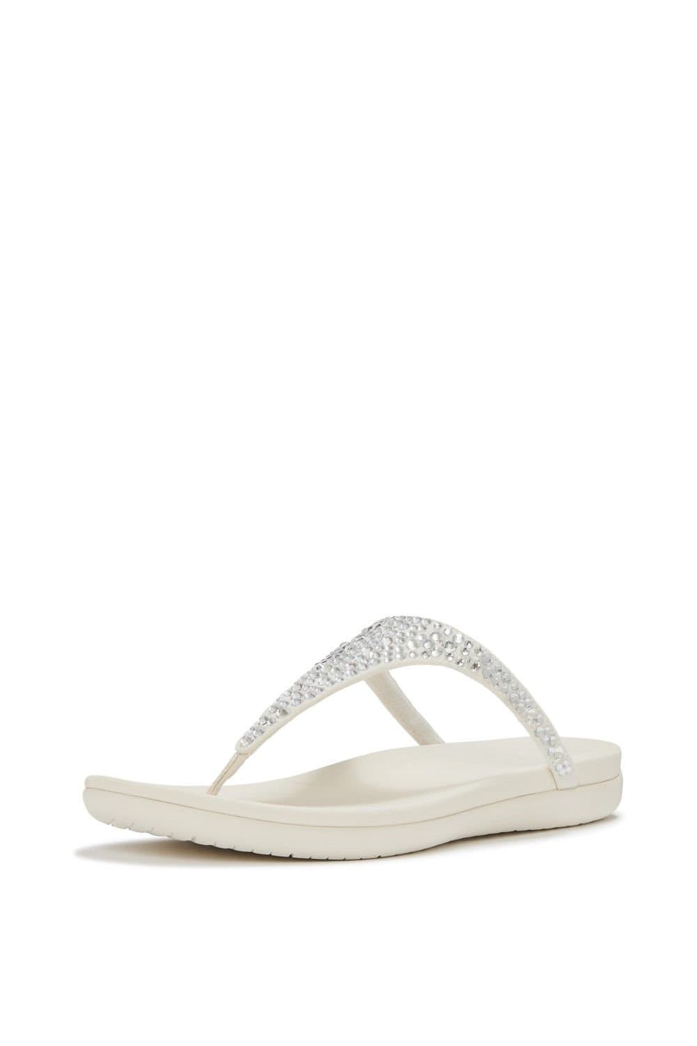 FitFlop FitFlop Women's Solay Mixed-Crystal Toe Post Sandal in Cream