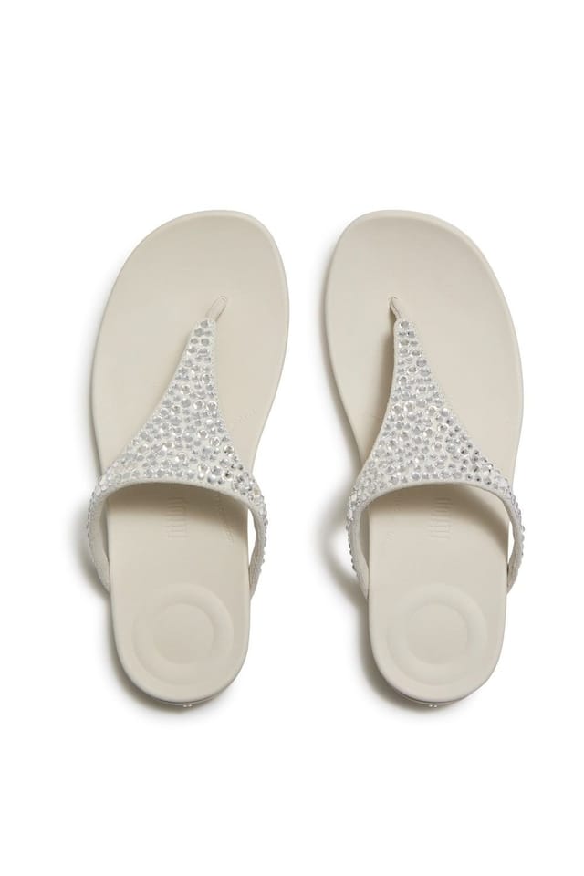 FitFlop FitFlop Women's Solay Mixed-Crystal Toe Post Sandal in Cream - 3