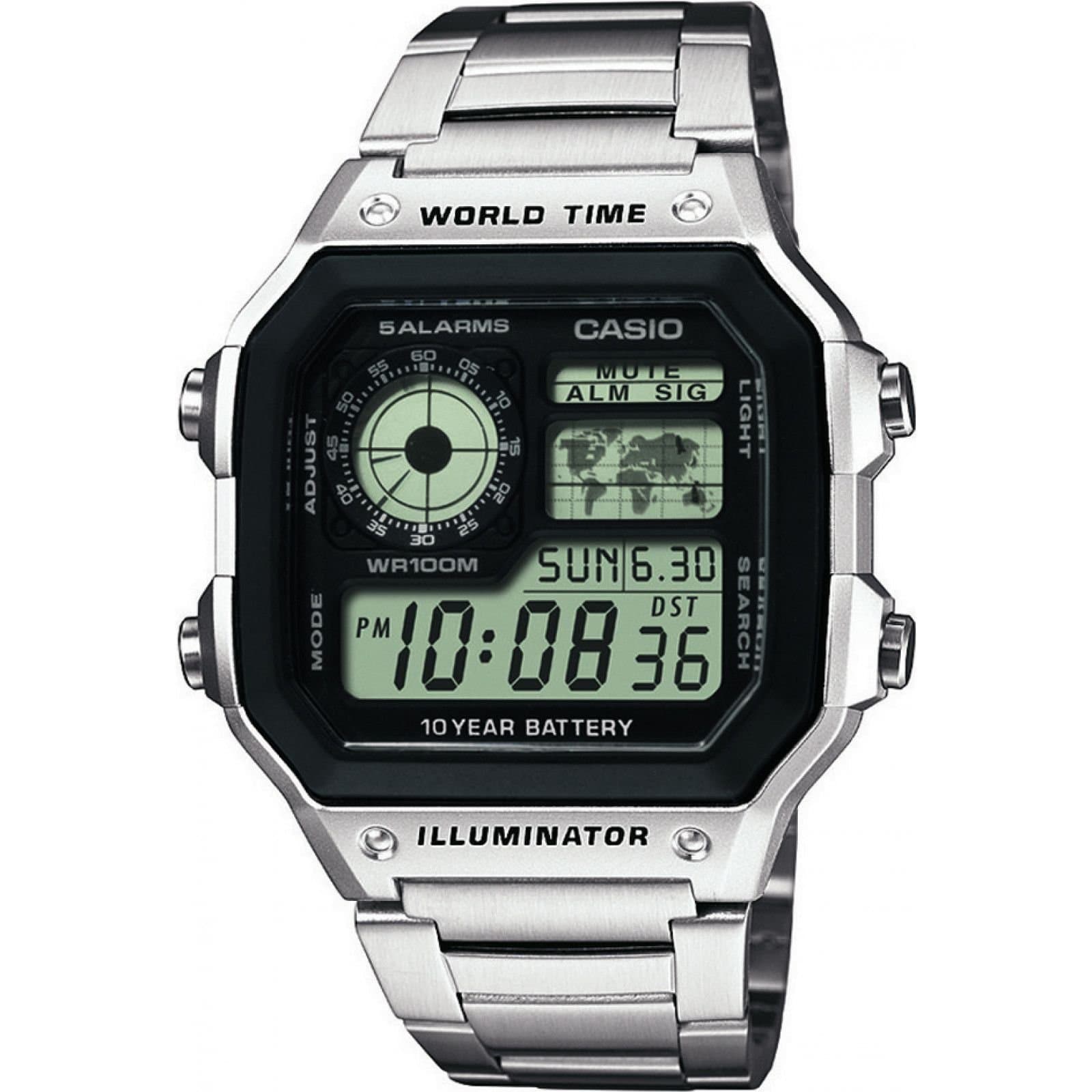 Casio Casio Men's AE-1200WHD-1AVEF Collection 42mm Quartz Watch in Silver