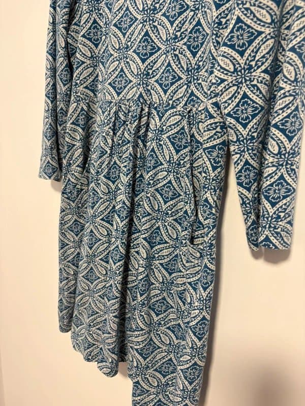 Seasalt Cornwall Seasalt Cornwall tunic dress 8 erth holiday casual organic cotton blue floral print per una