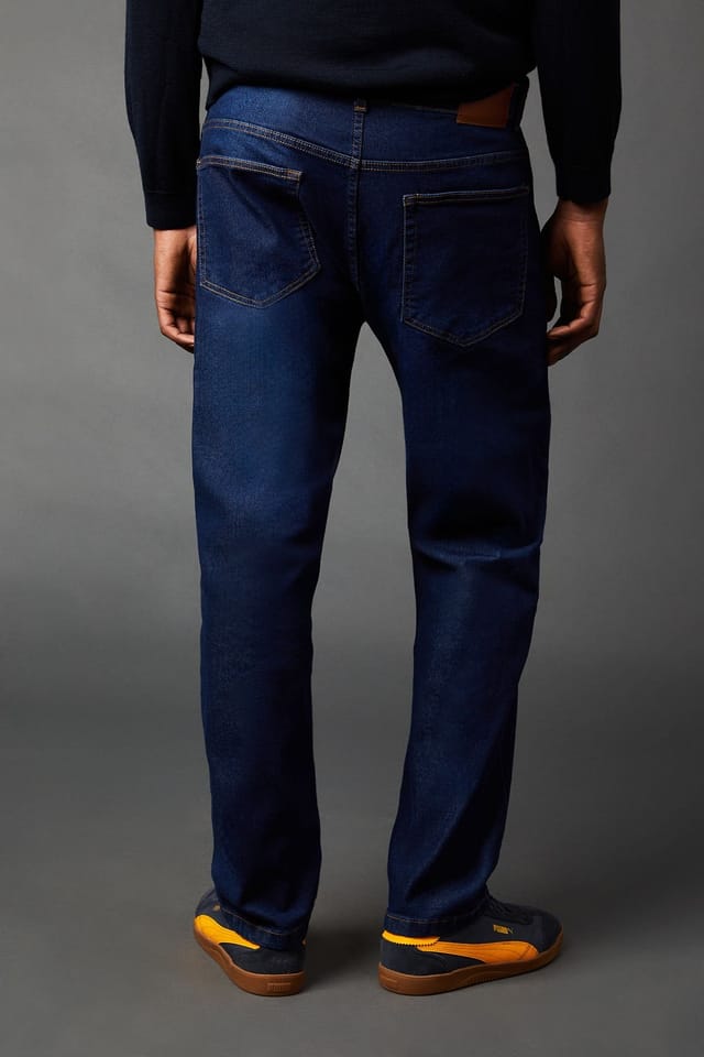 Burton Burton Men's Indigo Stretch Straight Fit Jeans - 3