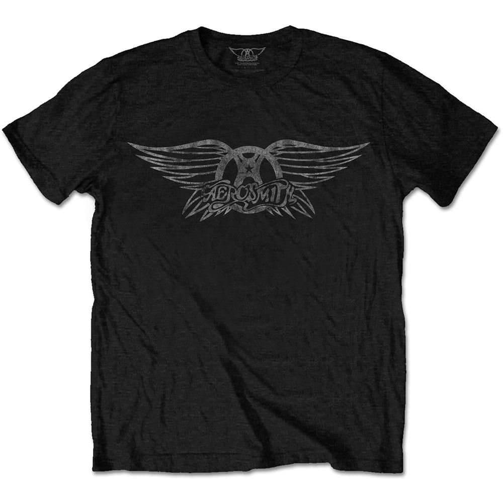 aerosmith Aerosmith Men's Vintage Logo T-Shirt in Black