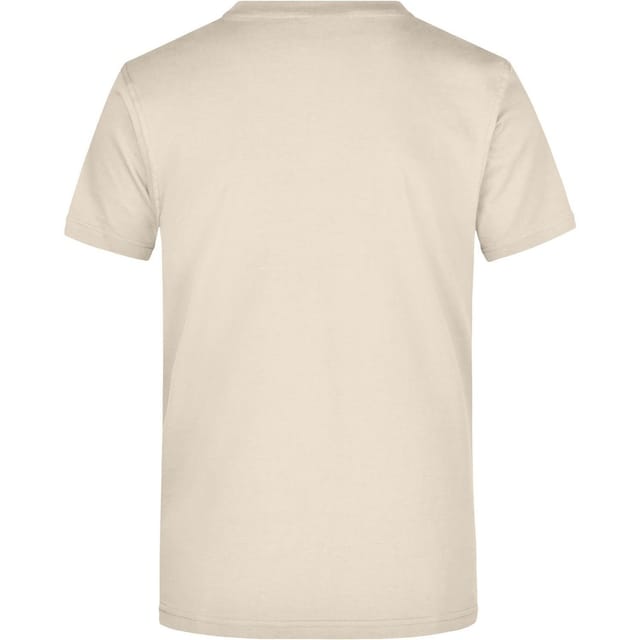 James and Nicholson James and Nicholson Men's Heavyweight Crew Neck T-Shirt in Stone - 2