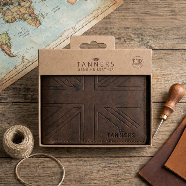 Woodland Leathers Woodland Leathers Men's Men's Genuine Leather RFID Bifold Wallet in Brown - 2