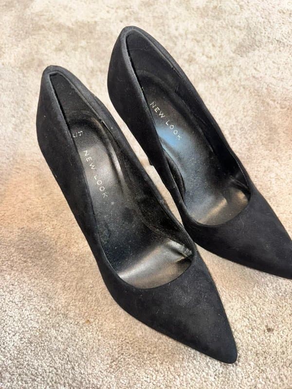 New Look Black Velvet closed toe heel