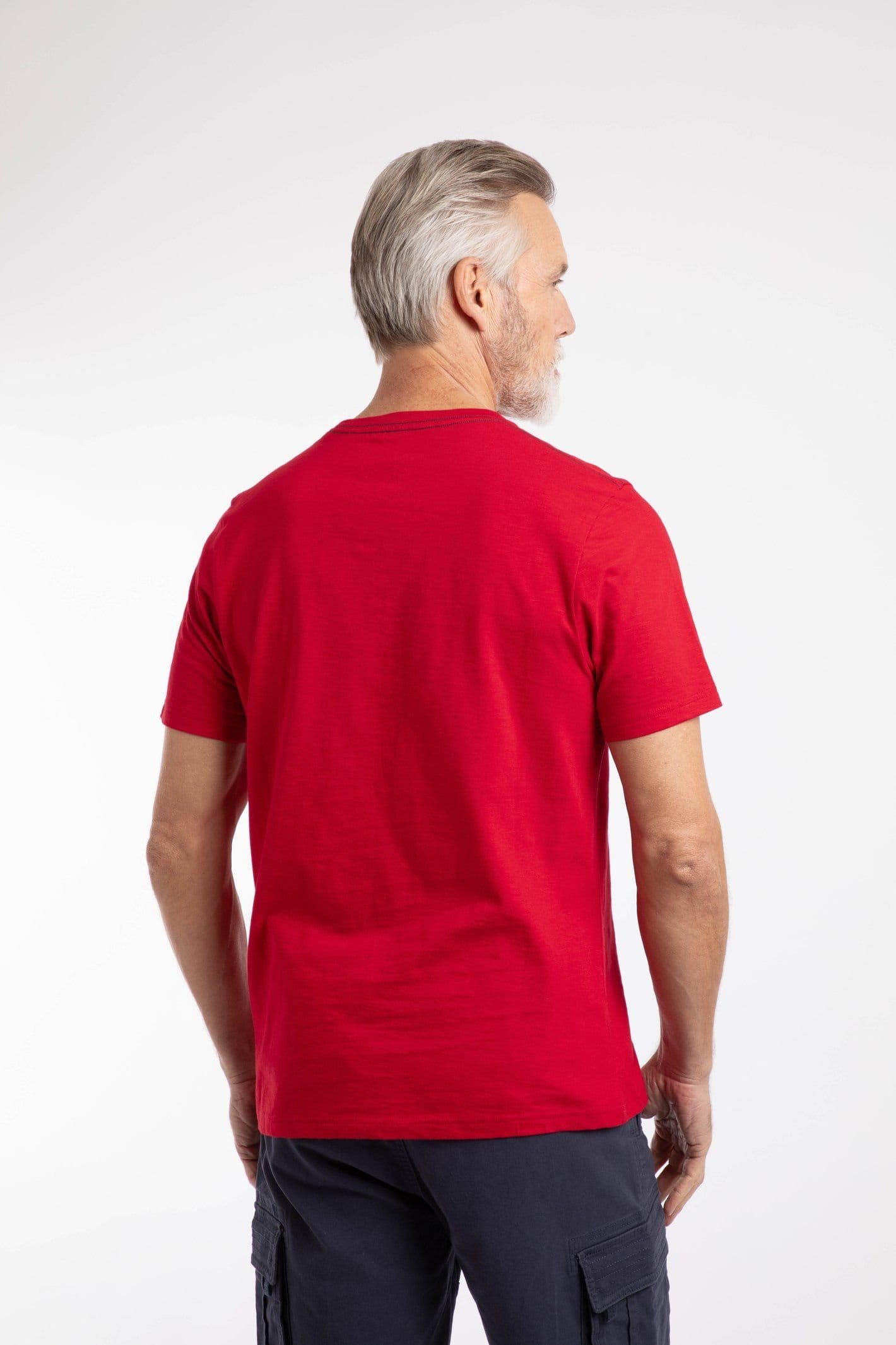 Weird Fish Weird Fish Men's South Coast Front Print Graphic T-Shirt in Scarlet - 4