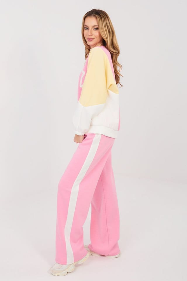 Love Lace Love Lace Women's Butter Soft Sequin Logo Tracksuit Set Style 224787 in Pink - 2