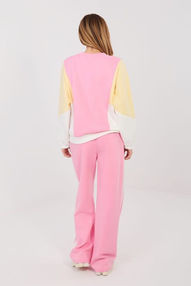 Love Lace Love Lace Women's Butter Soft Sequin Logo Tracksuit Set Style 224787 in Pink - 3
