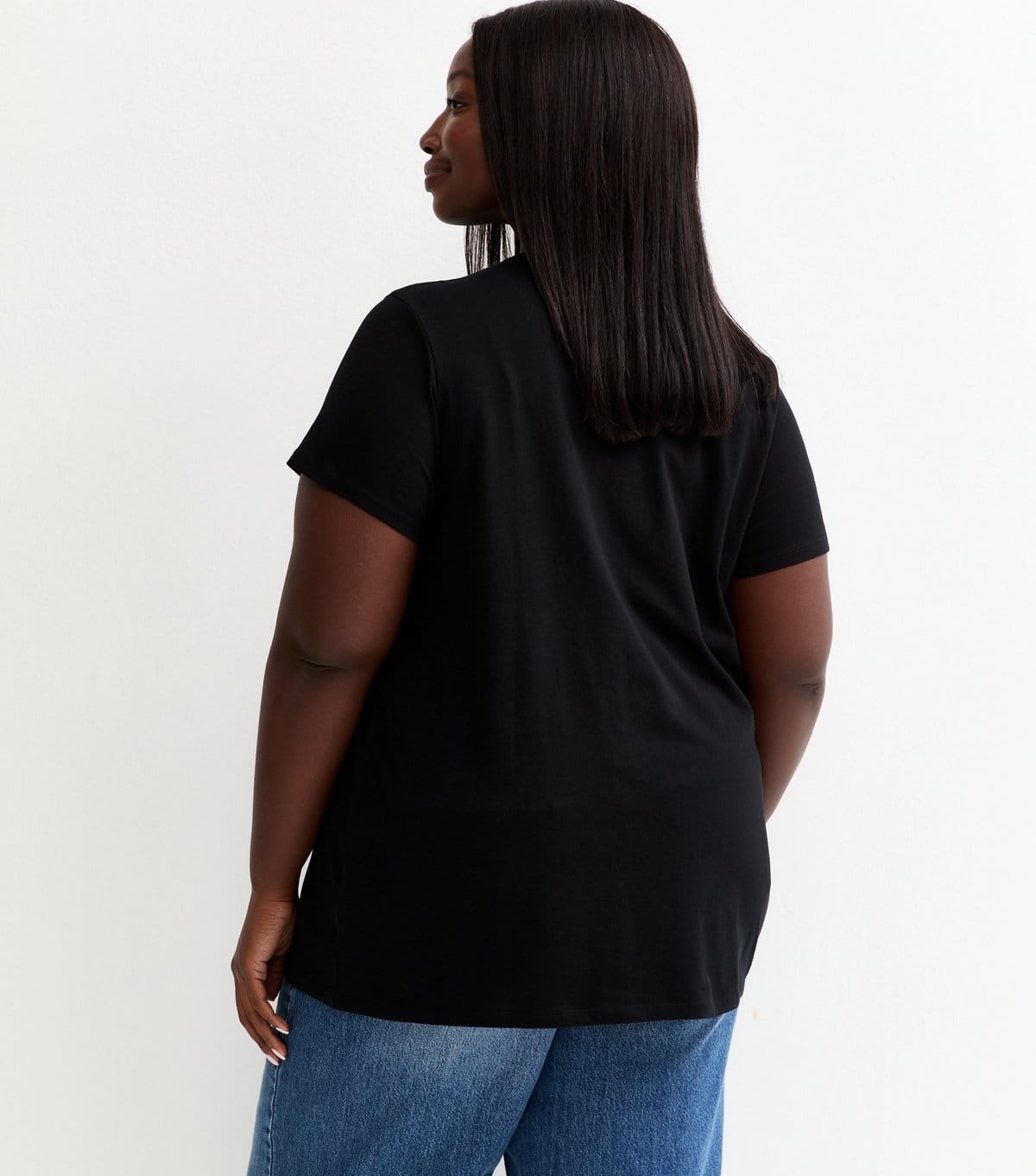 New Look Women's Plus Size Black Bee Free Relaxed T-Shirt Curves New Look - 4