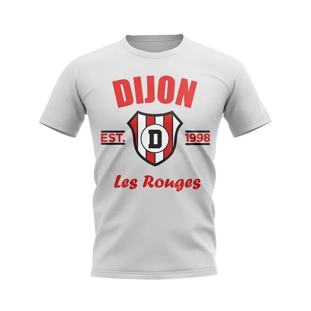 Dijon Dijon Men's Personalised Established Football T-Shirt in White