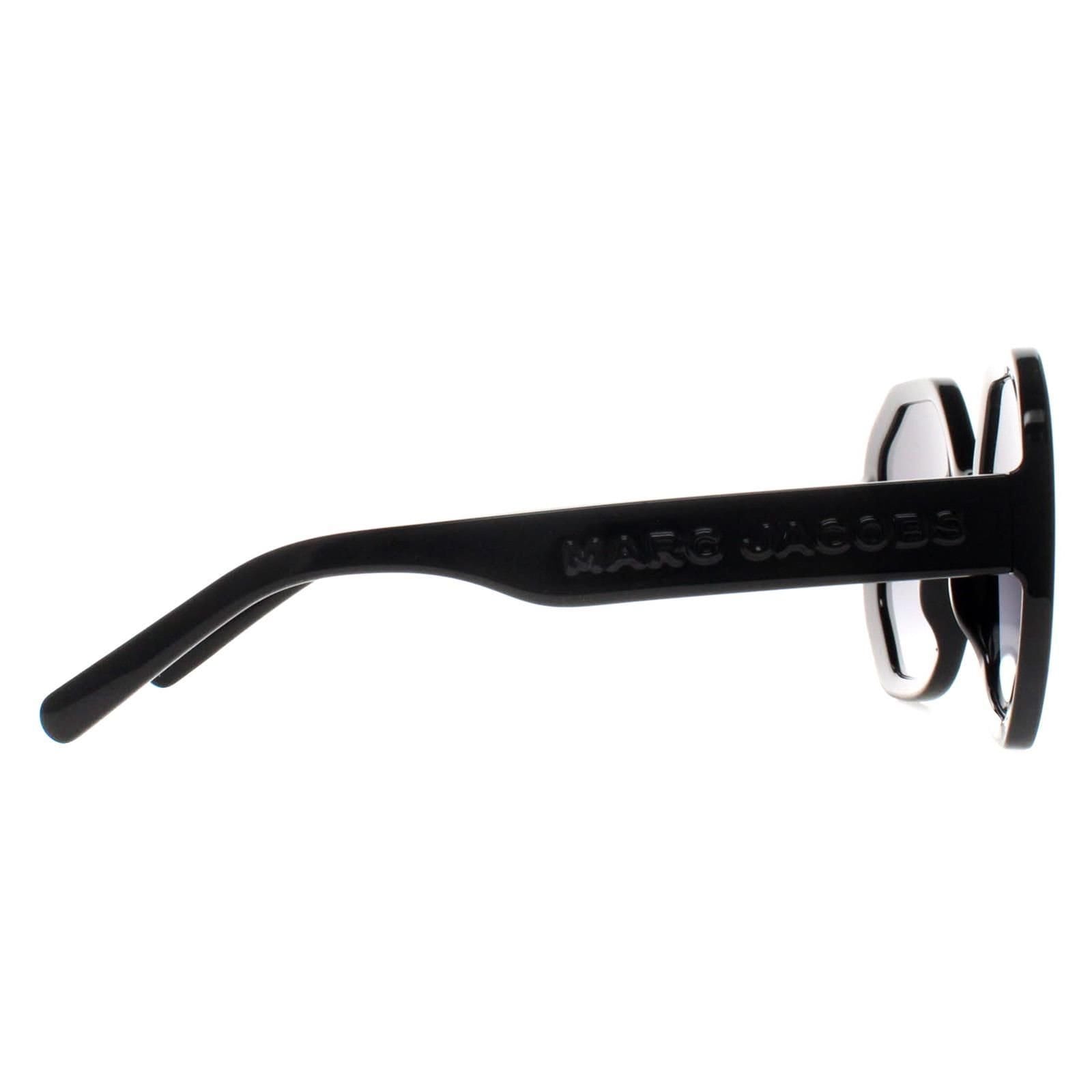 Marc Jacobs Marc Jacobs Women's Round Shiny Black Dark Grey Gradient MARC 659/S - 4