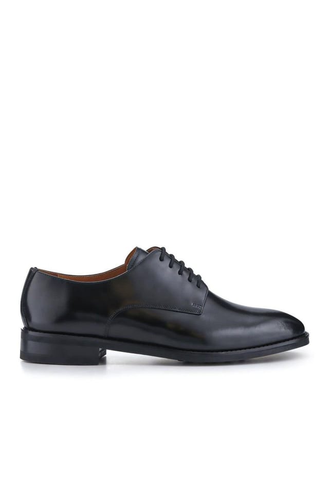 Jones Bootmaker Jones Bootmaker Men's Chesterfield Smart Leather Blake Stitched Shoes in Black - 2