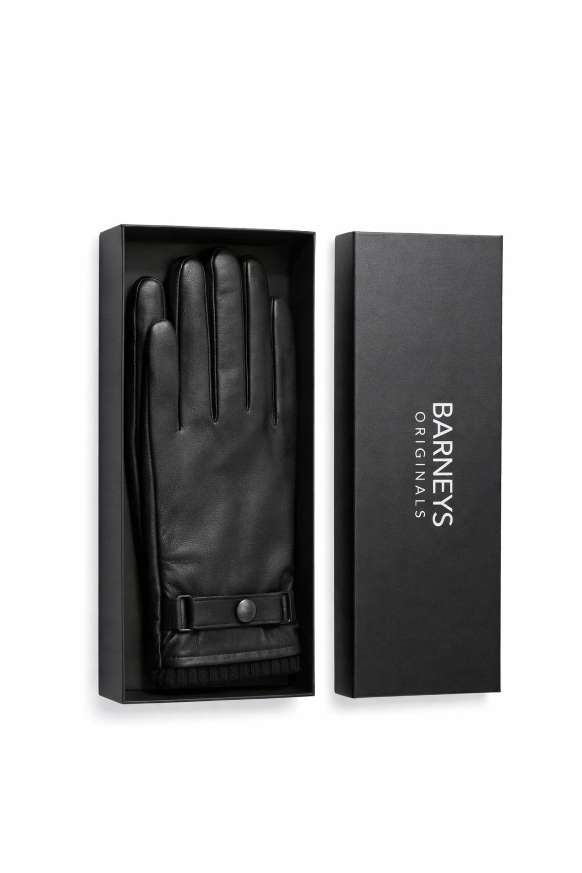 Barneys Originals Barneys Originals Men's Gift Boxed Real leather Gloves in Black