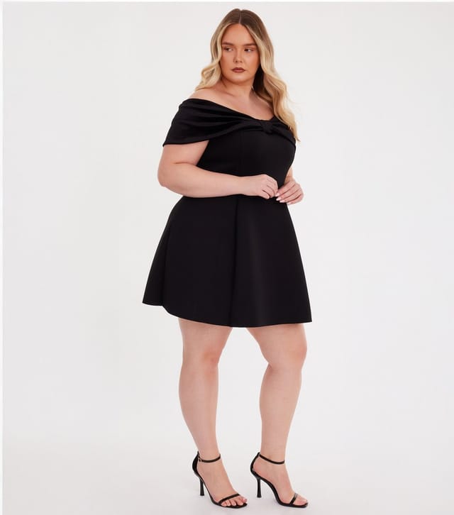 Quiz Women's Curve Black Skater Dress Quiz New Look - 2
