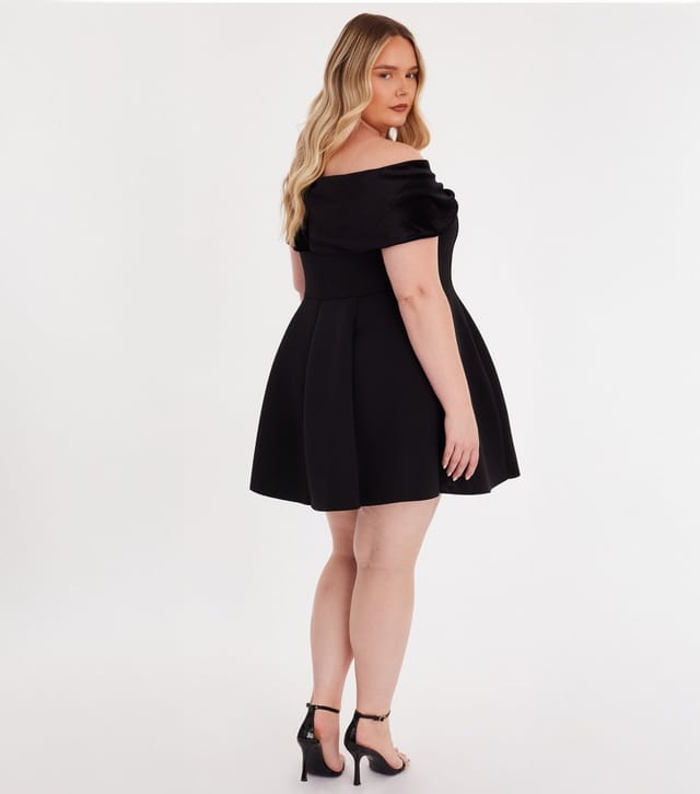 Quiz Women's Curve Black Skater Dress Quiz New Look - 3