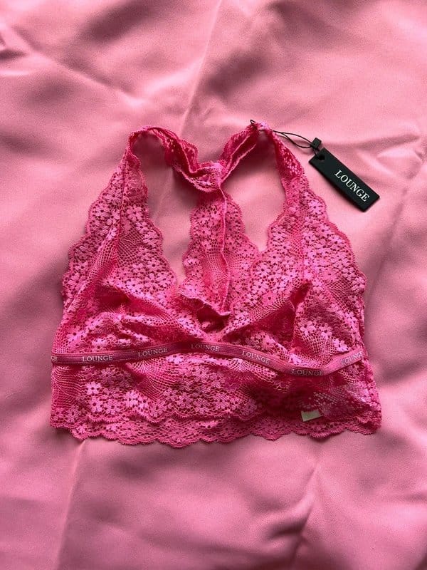 Lounge Pink Lace Bralette Top
