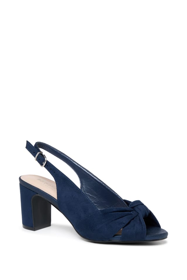 Paradox London Paradox London Women's Noreen' Wide Fit Block Heel Sandals in Navy - 3